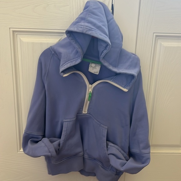 Offline by Aerie Throwback hooded Quarter zip sweatshirt - Picture 6 of 6